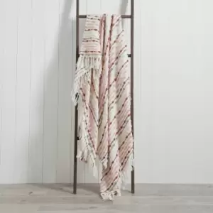 Image of Dhadit 130cm x 150cm Throw Blush, Grey and White