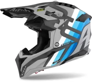 Image of Airoh Aviator 3 Rainbow Carbon Motocross Helmet, black-grey, Size 2XL, black-grey, Size 2XL