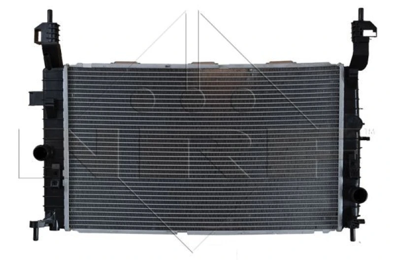 Image of NRF 53416 Engine radiator EASY FIT Brazed cooling fins, Aluminium, with mounting parts Aluminium Radiator,engine cooling (470)