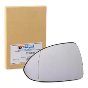 Image of VAN WEZEL Wing Mirror Glass OPEL 3750835 13191929,13296269,1426474 1426555