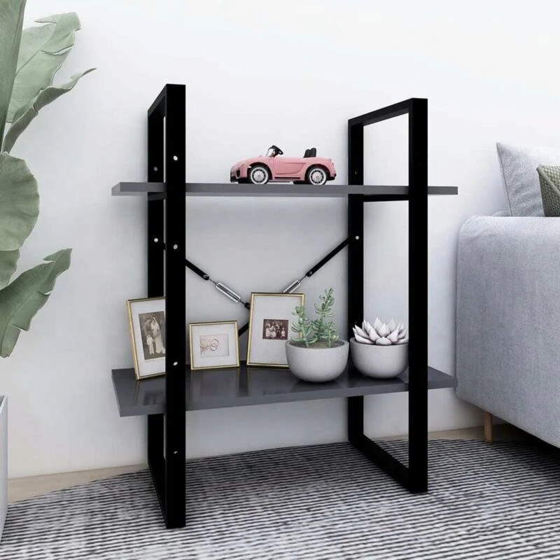 Image of VIDAXL Vidaxl - 2-Tier Book Cabinet Grey 60x30x70cm Engineered Wood 8720286567197
