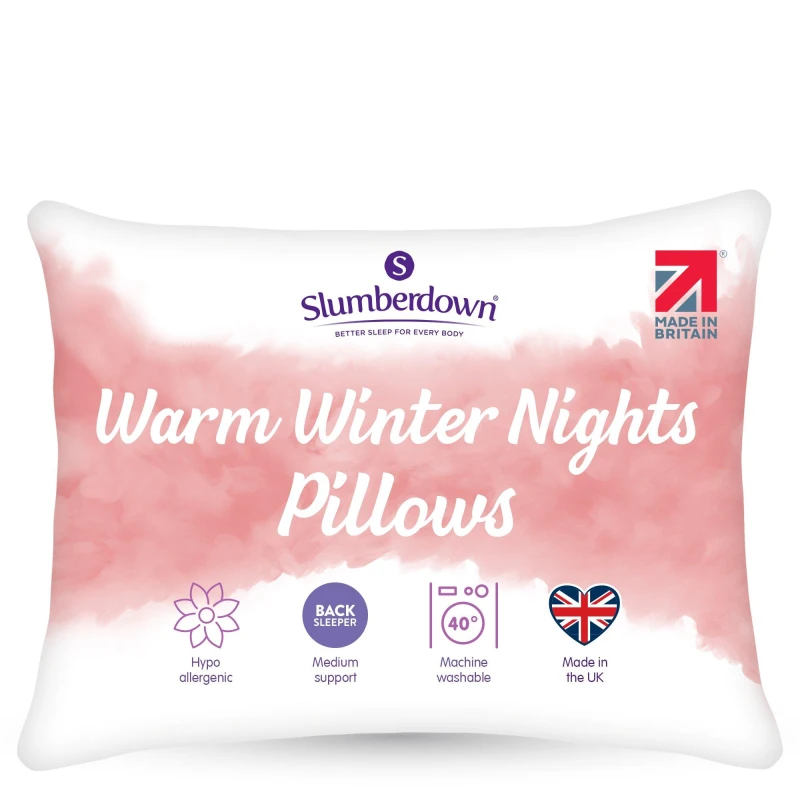 Image of Slumberdown Warm Winter Nights Pillow White unisex 4 Pack