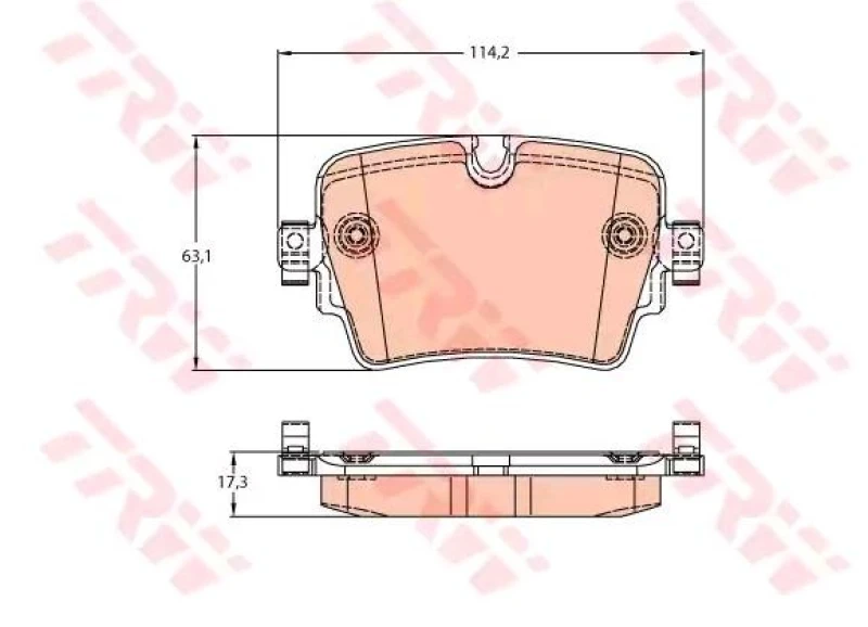 Image of Brake pad set TRW GDB2095