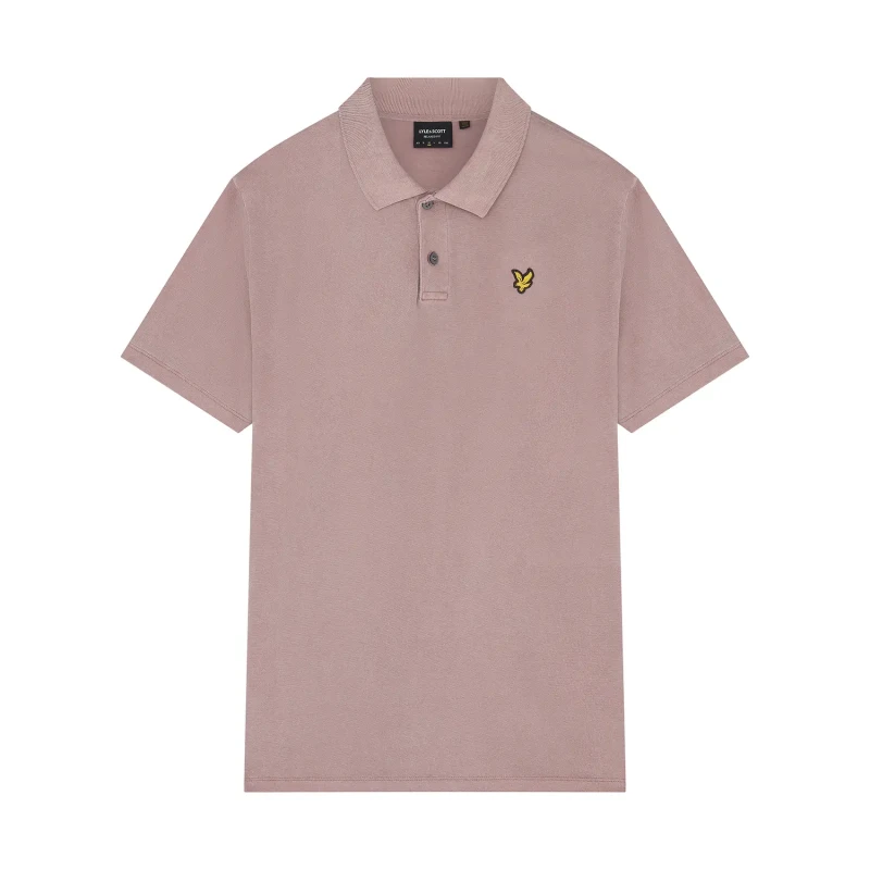 Image of Lyle & Scott Polo shirt Lyle & Scott Pigment Dyed Rose Male S