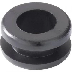Image of HellermannTyton HV1204 PVC BK M1 Cable grommet Terminal max. 10 mm PVC Black