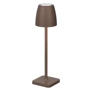 Netlighting Merano Digby 30cm Outdoor Portable Lamp Sandy Rust Brown Aluminium L