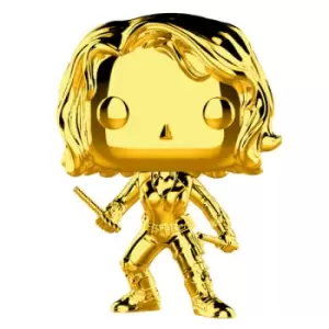 image of Marvel MS 10 Black Widow Gold Chrome Pop! Vinyl Figure