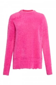 image of French Connection Edith Knit High Neck Jumper Pink