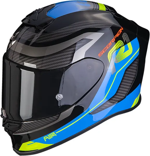 image of Scorpion Exo-R1 Evo Air Vatis Black-Blue Full Face Helmet XL