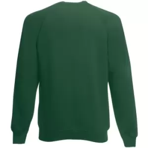 Image of Fruit Of The Loom Childrens Unisex Raglan Sleeve Sweatshirt (5-6) (Bottle Green)