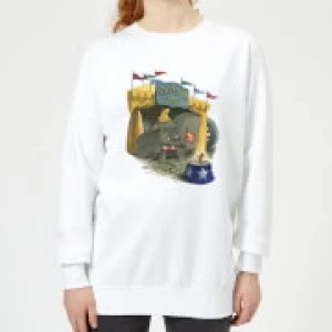 Image of Dumbo Circus Womens Sweatshirt - White