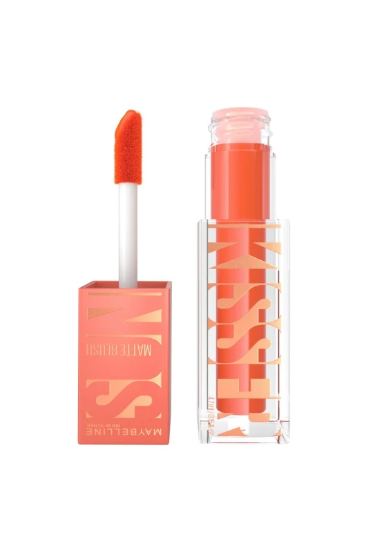 Image of Maybelline Womens Sunkisser Hazy Matte Blush 4.7ml in Peachy Quench Peachy Quench Female 4.7ml