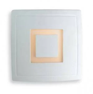 Image of 1 Light Indoor Wall Light - 100W Unglazed, Acid White Glass, E27