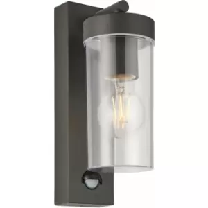 Image of Loops - Modern Outdoor Wall Lantern Light with pir - 15W E27 gls LED - Dimmable