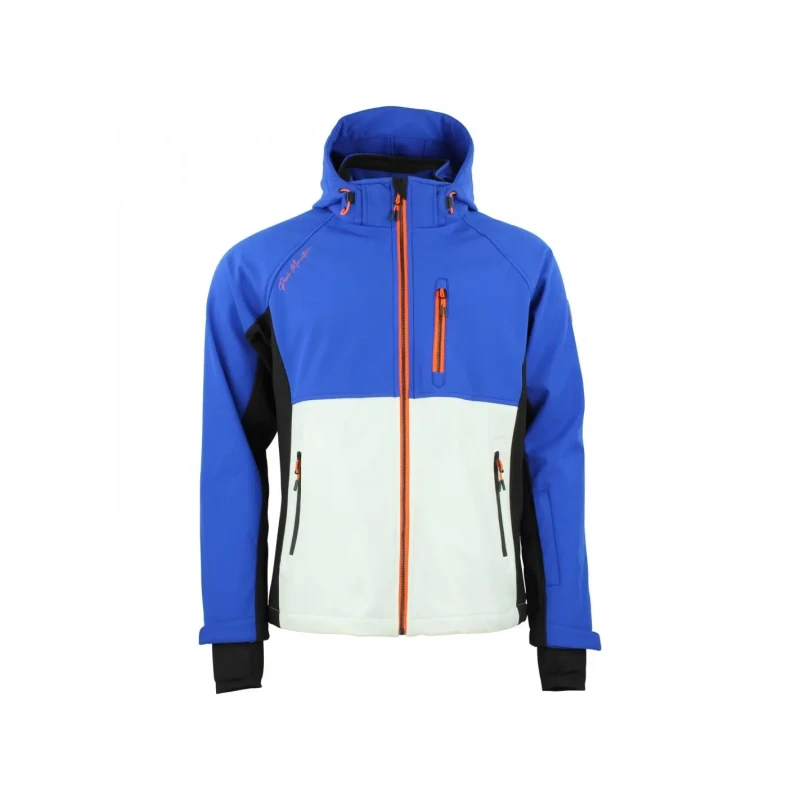 Image of Peak Mountain Jacket Peak Mountain Shoftshell Bleu Male 3XL CAMETIS/FF/A/BLEU ROYAL/BLANC
