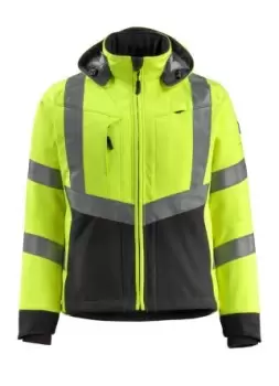Image of Mascot Workwear Yellow/Black Unisex Hi Vis Jacket, M