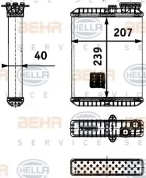 image of Radiator Heat Exchanger 8FH351311-391 by BEHR