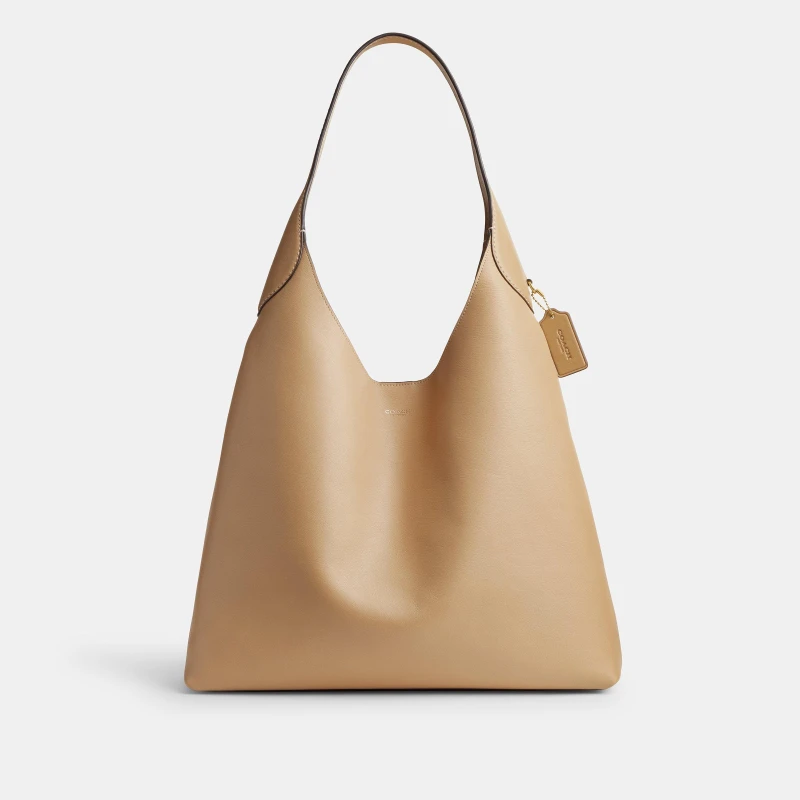 Image of Coach Brooklyn 39 Full-Grain Leather Shoulder Bag Tan female CU044 B4/T2