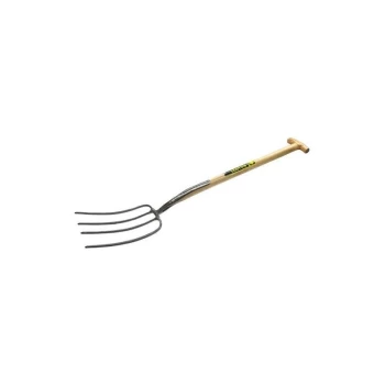 Image of 4711043210 Premier Strapped Manure Fork 32' Wooden Handle T - Bulldog