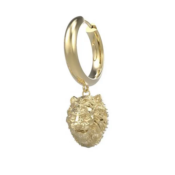 image of Mens Lion King Gold Single Earring UME01304YG