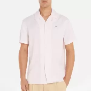 Image of Tommy Jeans Classic Solid Camp Cotton Shirt - L
