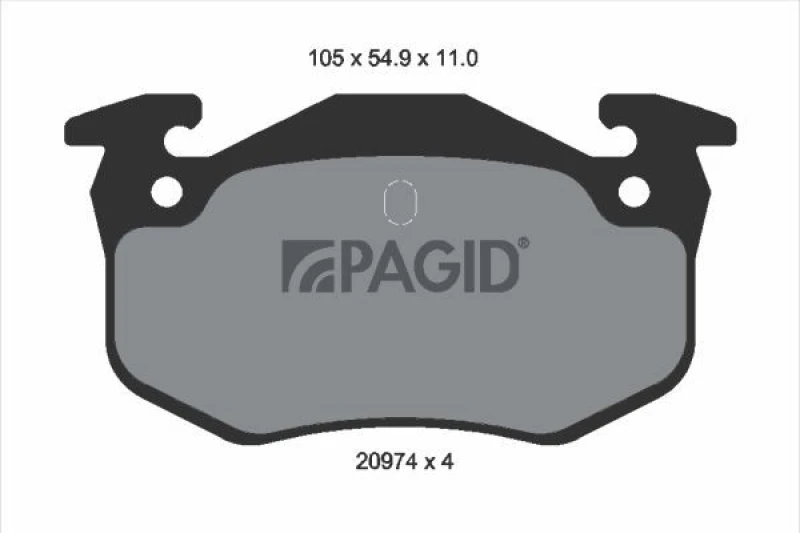 Image of Brake pad set PAGID T6065N