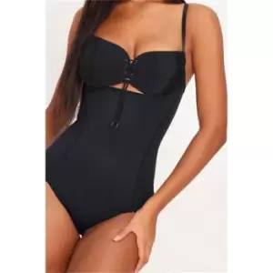 Image of I Saw It First Secret Solution Smoothing Underboob Bodysuit - Black