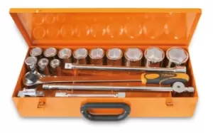 Image of Beta Tools 928B/C12 17pc 3/4" Square Drive Bi-Hex Socket Ratchet & Accessory Set
