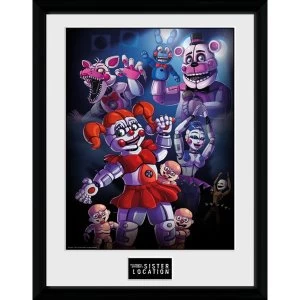 image of Five Nights At Freddy's Sister Location Group Framed Collector Print