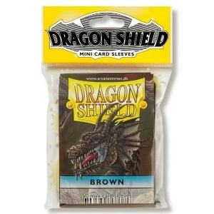 Image of Dragon Shield Japanese Size Brown Card Sleeves - 50 Sleeves