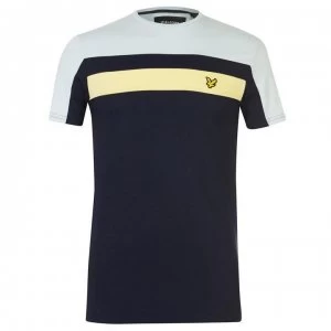 Image of Lyle and Scott Block Print T Shirt - Navy Z99