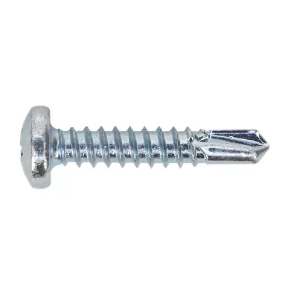 image of Sealey SDPH4825 Self Drilling Screw 4.8 x 25mm Pan Head Phillips Zinc D7504N