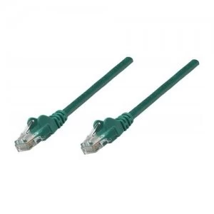 image of Intellinet Network Patch Cable Cat5e 30m Green Copper U/UTP PVC RJ45 Gold Plated Contacts Snagless Booted Polybag