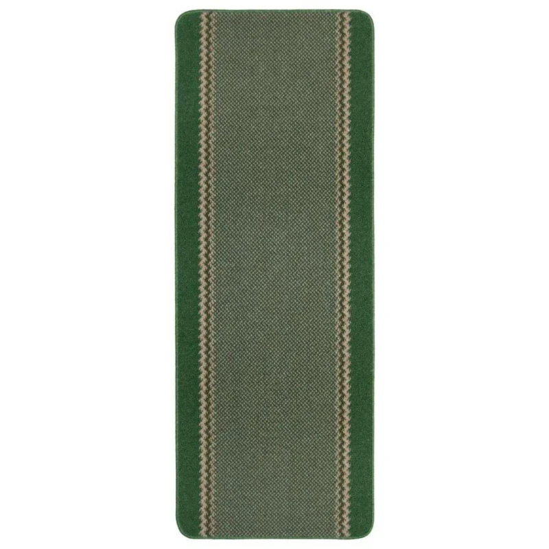 Image of THE RUGS Green Washable Floor Mat Bordered Design for Kitchen Hallway Size: 100cm x 150cm Green Unisex 100cm x 150 cm