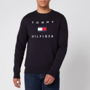 image of Tommy Hilfiger Mens Flag Sweatshirt - Desert Sky - L