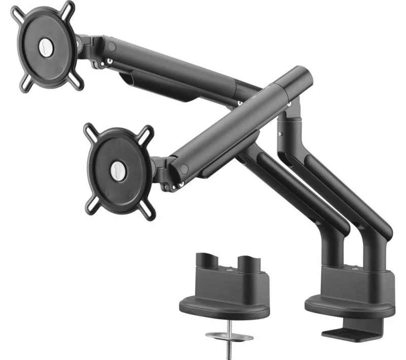 Image of ONE FOR ALL DM7210 Dual Arm Full Motion 13-35" Monitor Desk Mount - Titanium 8716184077968