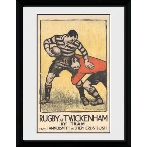Image of Transport For London Rugby at Twickenham 12" x 16" Framed Collector Print