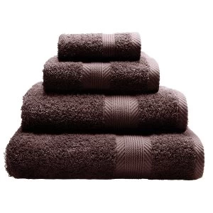 Image of Catherine Lansfield Essentials Cotton Hand Towel - Chocolate
