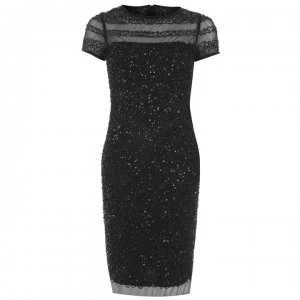 image of Adrianna Papell Adrianna Papell Embellished Dress Womens - BLACK