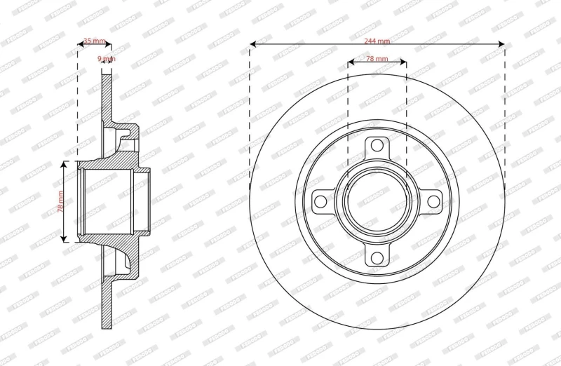 Image of Brake disc FERODO DDF2929-1
