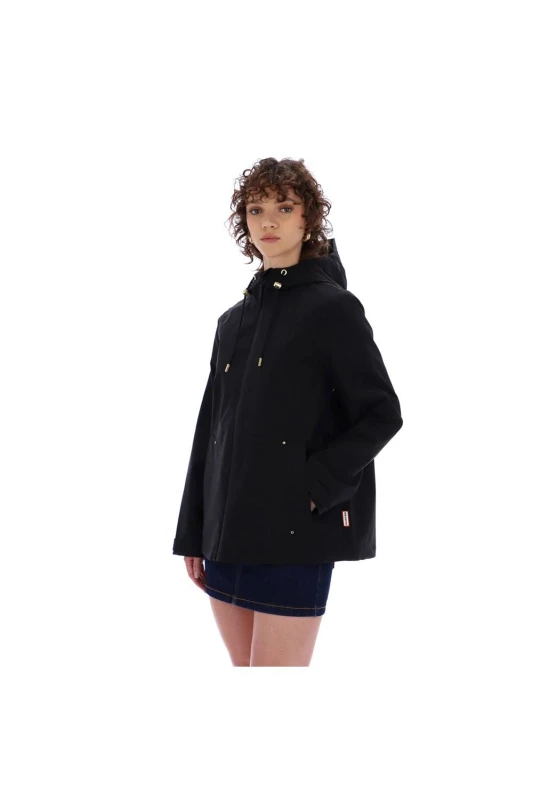 Image of Hunter Womens Original Lightweight Waterproof Jacket in Black Size: Large Black Female L