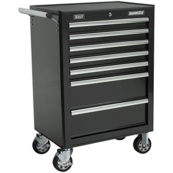 image of Sealey Rollcab 7 Drawer Ball Bearing Runners Black