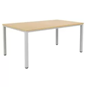 Image of Fraction Infinity 240 x 120 Meeting Table - Nova Oak With Silver Legs