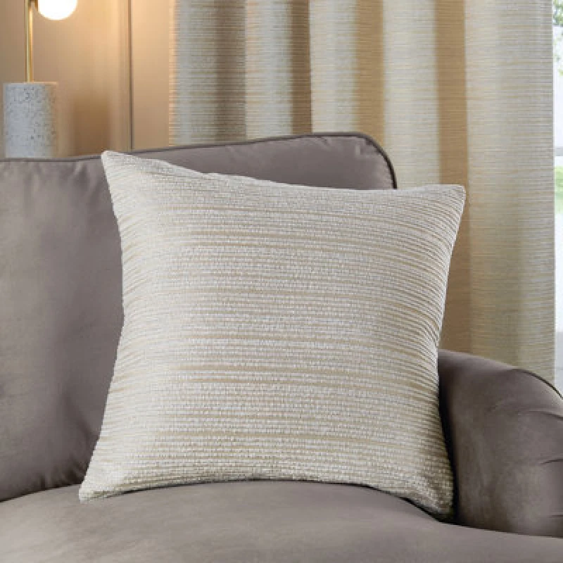 Image of Paoletti Paoletti Jupiter Chenille Jacquard Cushion in Off White Size: 50cm x 50cm Off White 50cm x 50cm Unisex 5025532360410