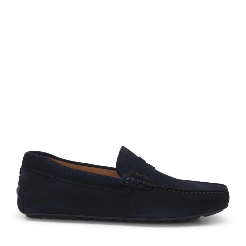 Image of Boss Suede Loafers Dark Blue 401 male 9 (43)