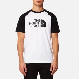 Image of The North Face Mens Raglan Easy Short Sleeve T-Shirt - TNF White/TNF Black - S