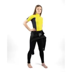 Image of Gul Uv Protect Fl Ss Jnr Rashguard - SULPH/BLK