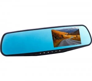 image of CO-PILOT CPDVR3 Rear View Mirror Dual Dash Cam - Black