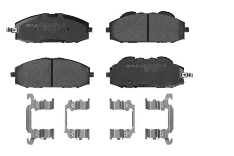 Image of MEYLE 025 236 1118/W Brake pad set Front Axle, with acoustic wear warning, Original Quality, with anti-squeak plate Brake Pad Set,disc brake (402)