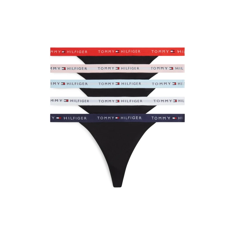 Image of Tommy Hilfiger THB 5P Tanga Thong Ld63 Pnk/Blu/Wht/Red female 8 (XS)